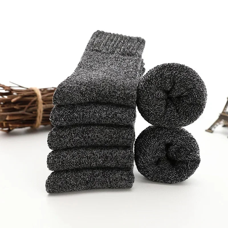 3Pairs Warm Merino Wool Hiking Socks  Super Thick Thermal Winter Boot Socks Men Heavy Warm Trekking Socks Cold Weather Outdoor