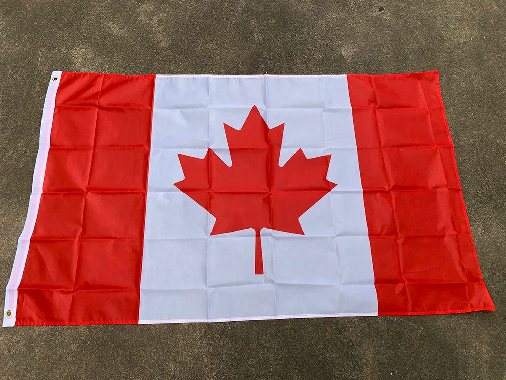 Z-ONE FLAG 3x5ft Canadian Flag 90*150cm polyester hanging Canadian banner  Indoor Outdoor Home decoration