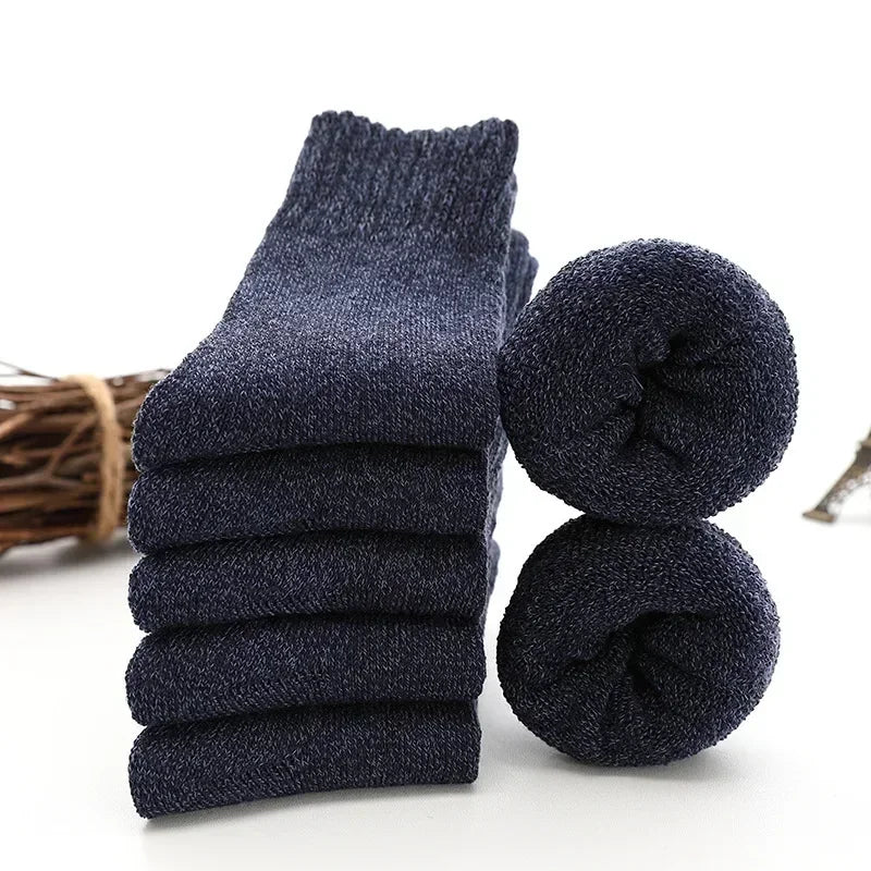 3Pairs Warm Merino Wool Hiking Socks  Super Thick Thermal Winter Boot Socks Men Heavy Warm Trekking Socks Cold Weather Outdoor