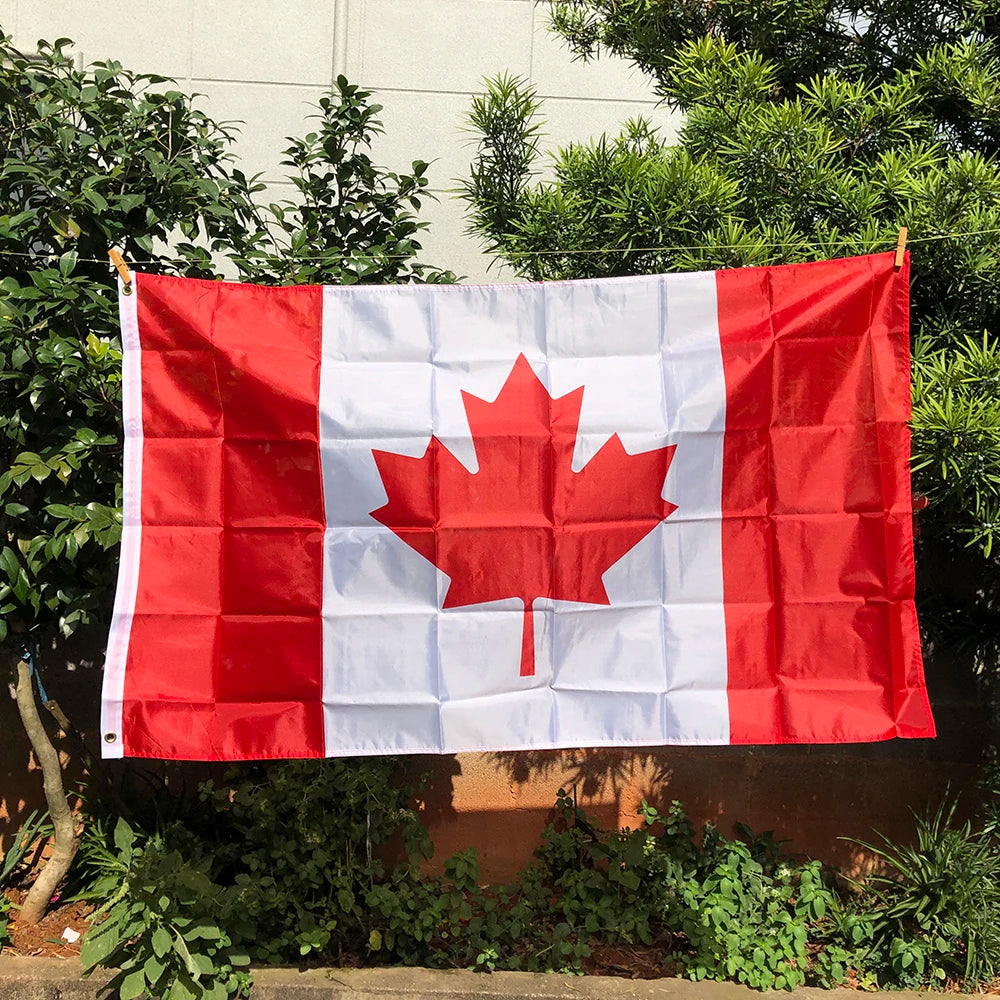 Z-ONE FLAG 3x5ft Canadian Flag 90*150cm polyester hanging Canadian banner  Indoor Outdoor Home decoration