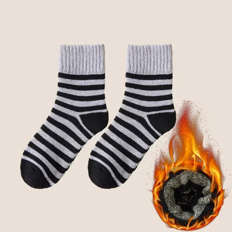 3Pairs Warm Merino Wool Hiking Socks  Super Thick Thermal Winter Boot Socks Men Heavy Warm Trekking Socks Cold Weather Outdoor
