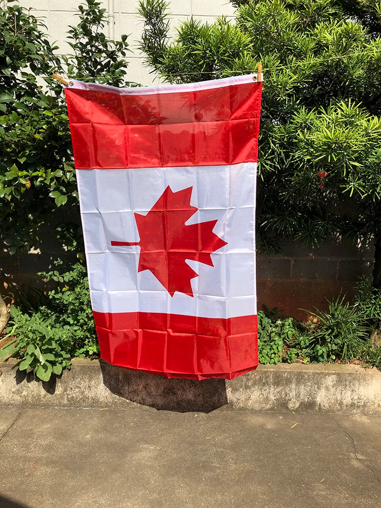 Z-ONE FLAG 3x5ft Canadian Flag 90*150cm polyester hanging Canadian banner  Indoor Outdoor Home decoration