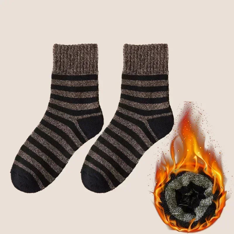 3Pairs Warm Merino Wool Hiking Socks  Super Thick Thermal Winter Boot Socks Men Heavy Warm Trekking Socks Cold Weather Outdoor